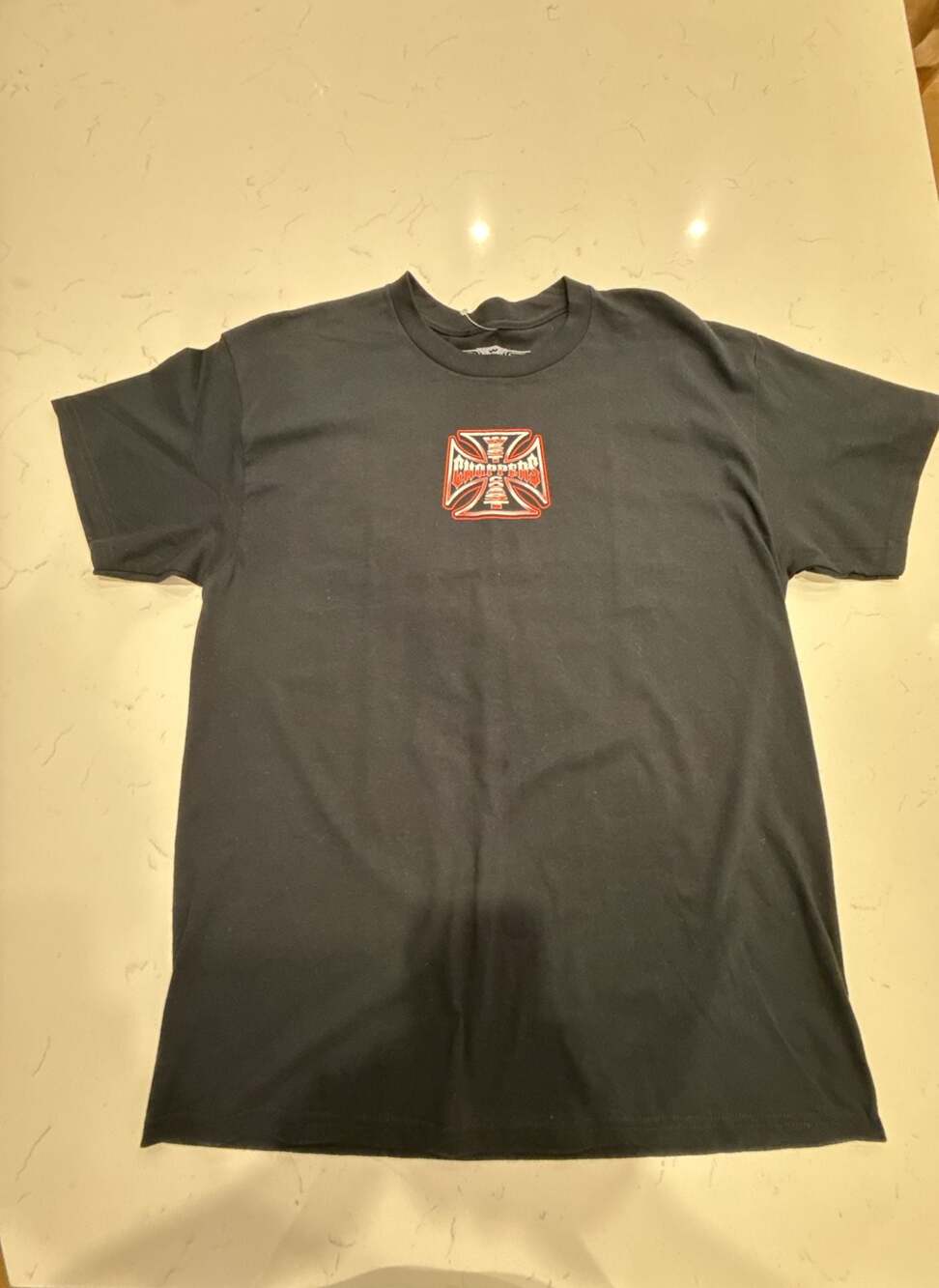 West Coast Choppers Iron Cross Black Short Sleeve T-Shirt Size L